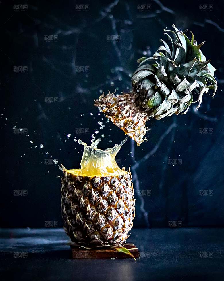 凤梨美食水果摄影