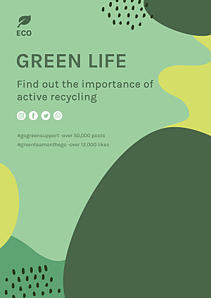 绿色生活环保海报设计素材