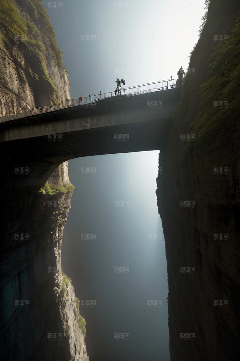 飞跃深渊悬崖飞桥的刺激瞬间
