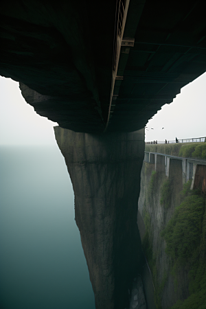 速度与惊险悬崖飞桥的极限体验
