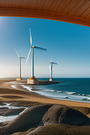 风与海的交织清洁能源的生态共存