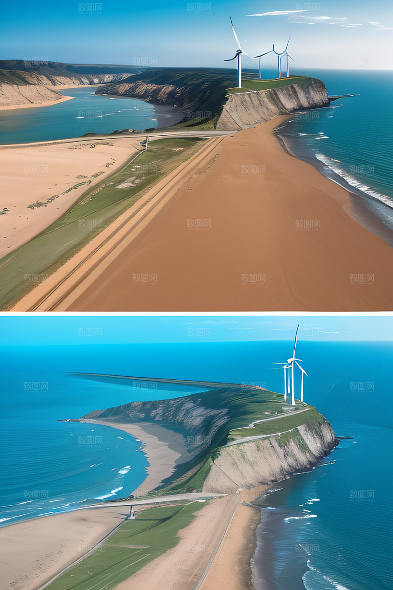碧海蓝天风力发电的可持续之旅