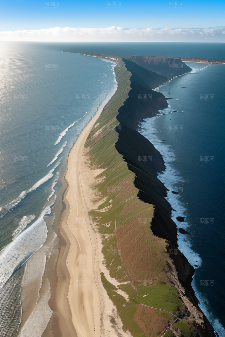 风力海岸环保能源的壮丽风景