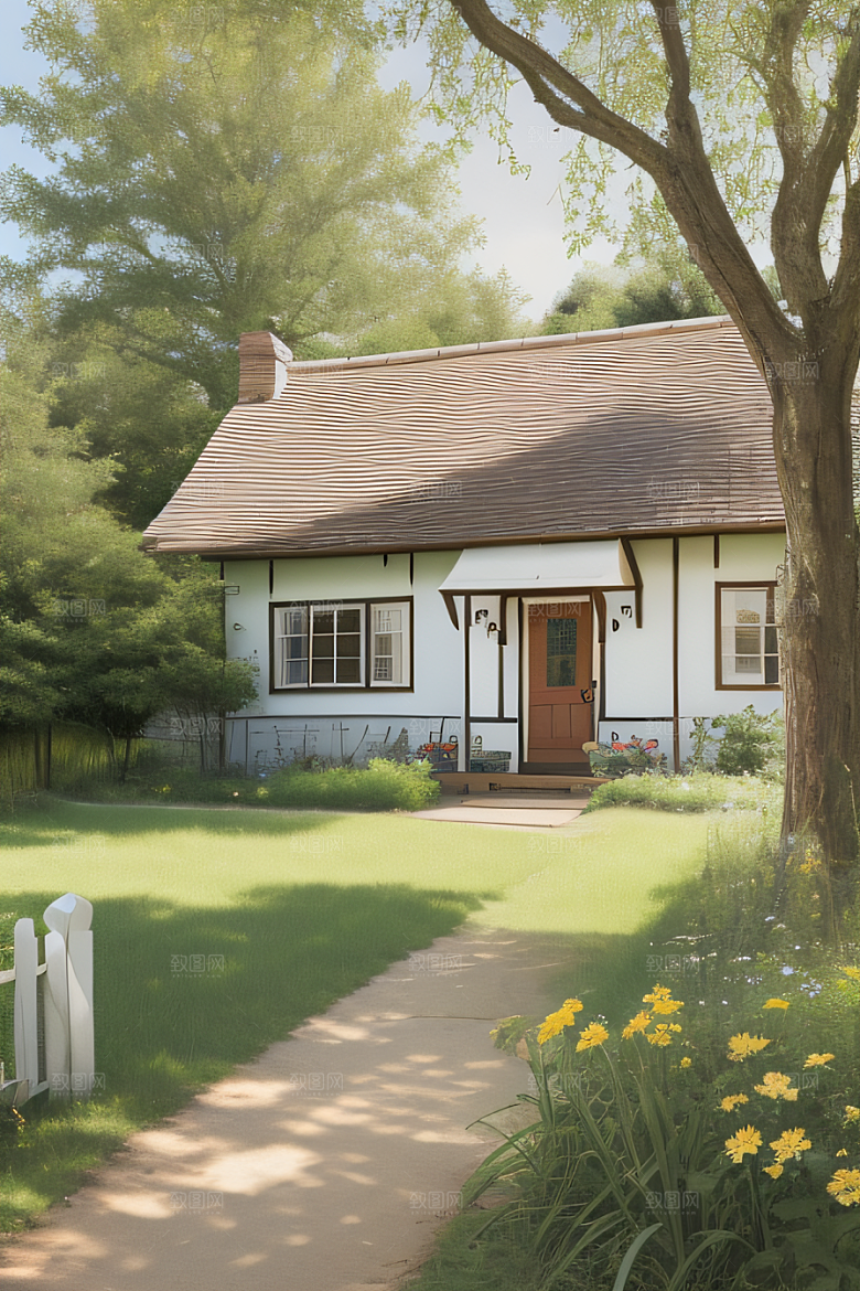 温暖的小屋乡村的温馨