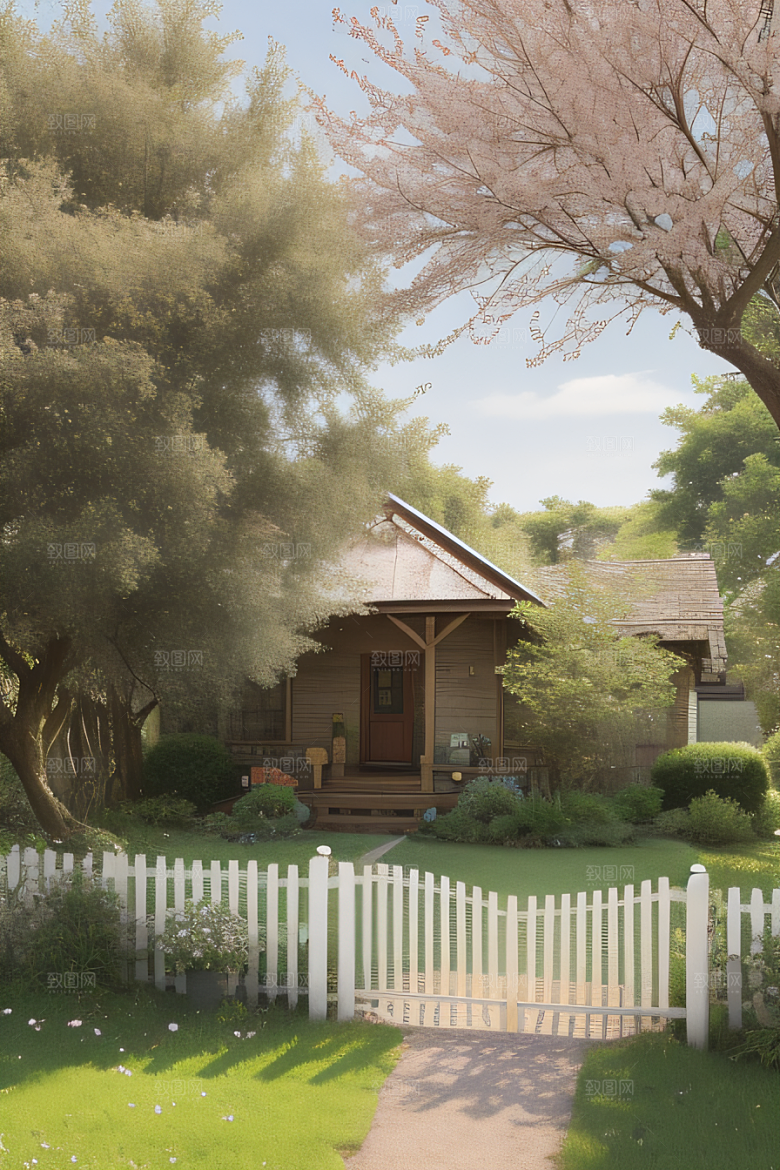 温暖的小屋乡村的温馨