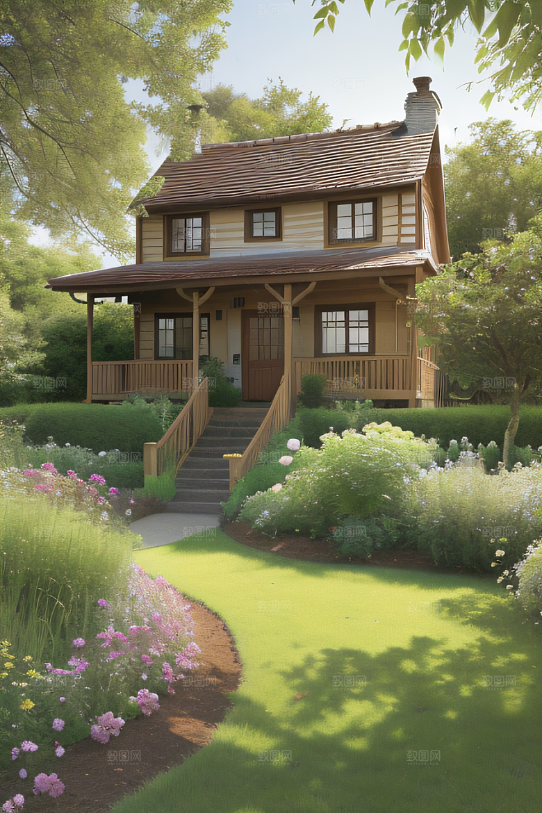 温暖的小屋乡村的温馨