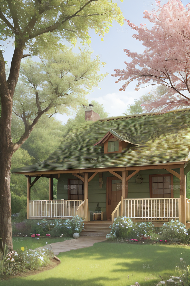 温暖的小屋乡村的温馨
