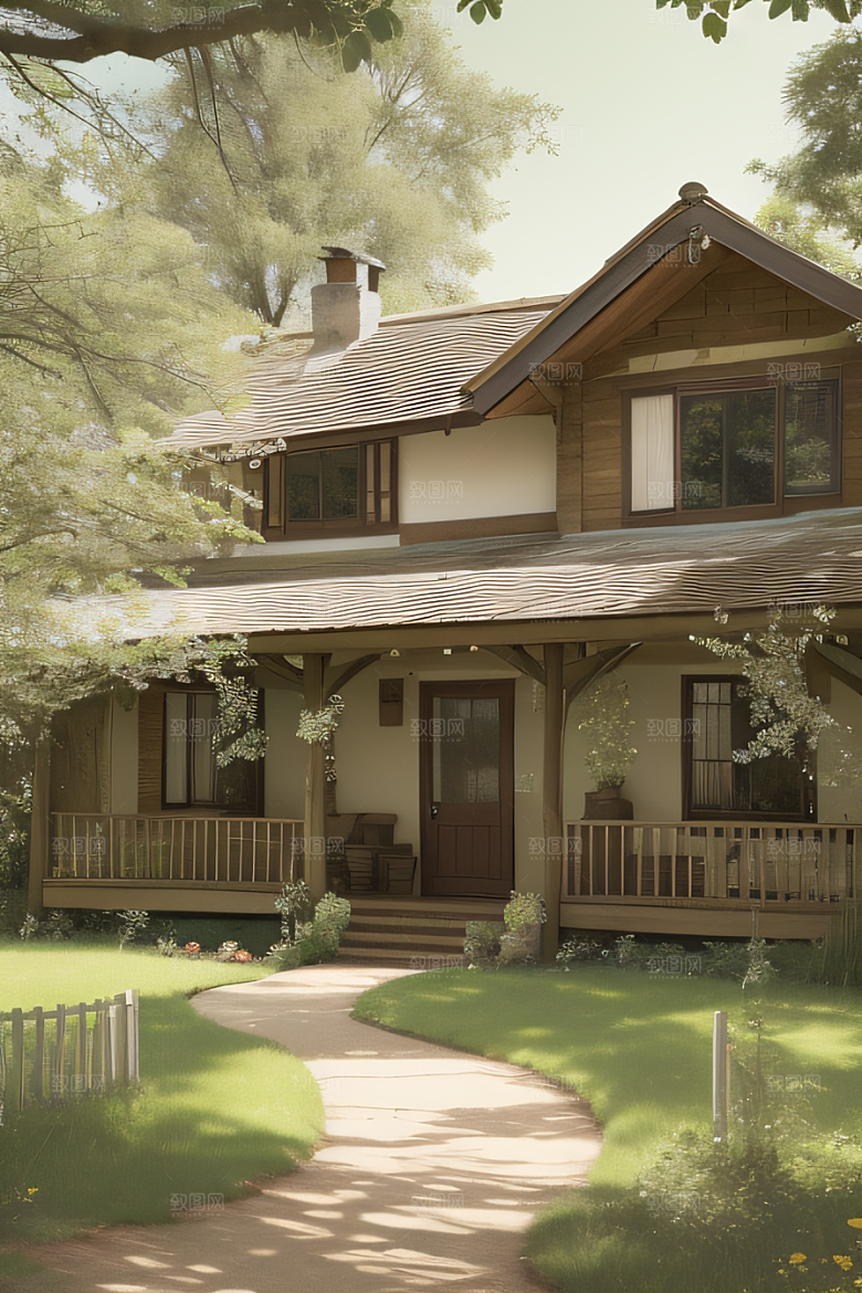 温暖的小屋乡村的温馨