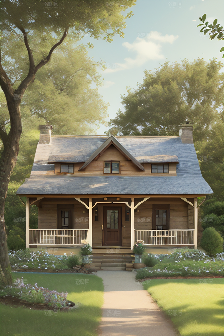 温暖的小屋乡村的温馨
