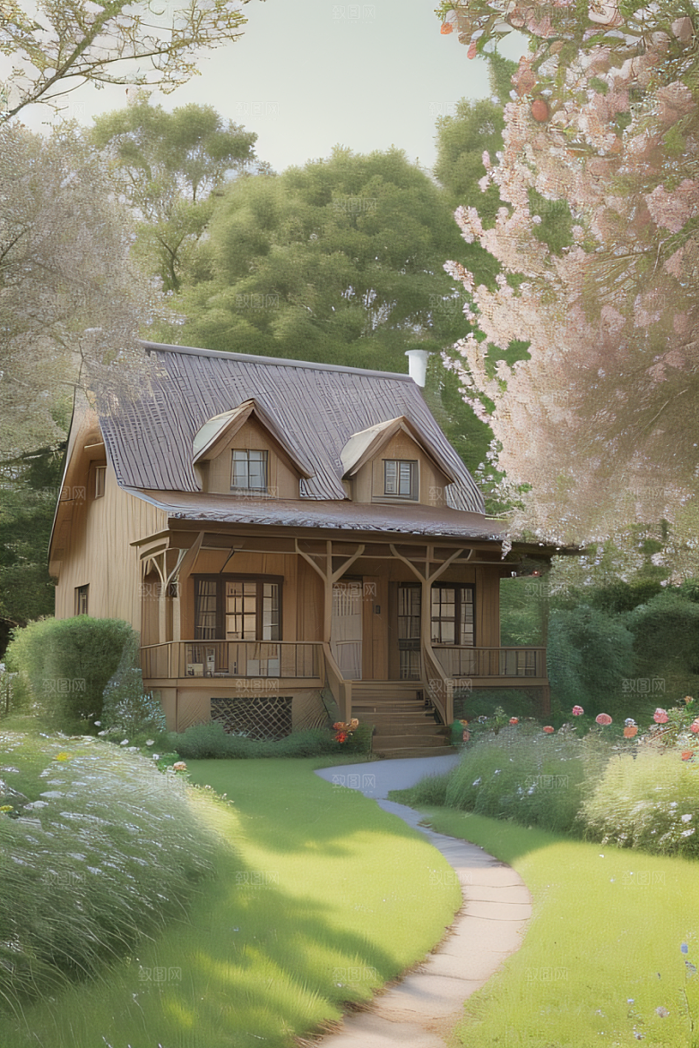温暖的小屋乡村的温馨