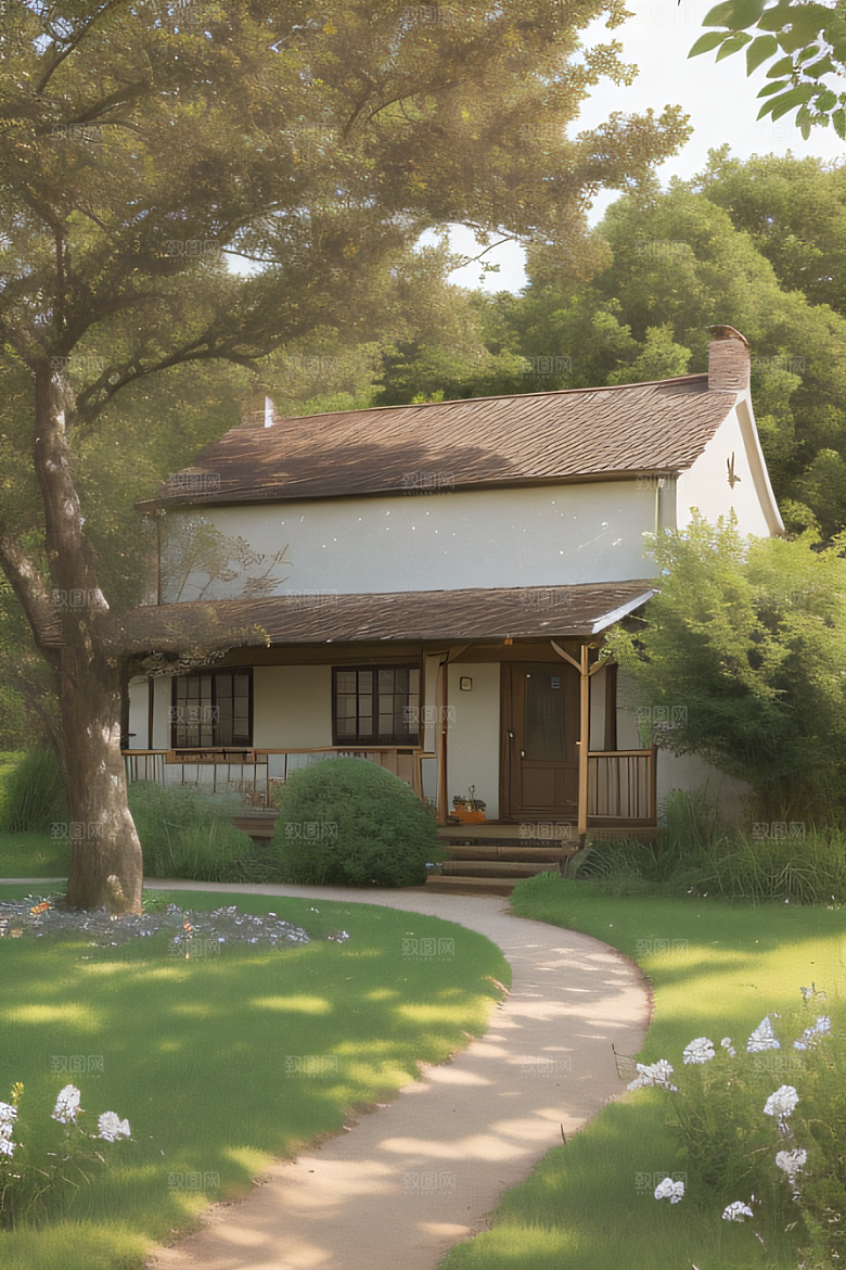 温暖的小屋乡村的温馨