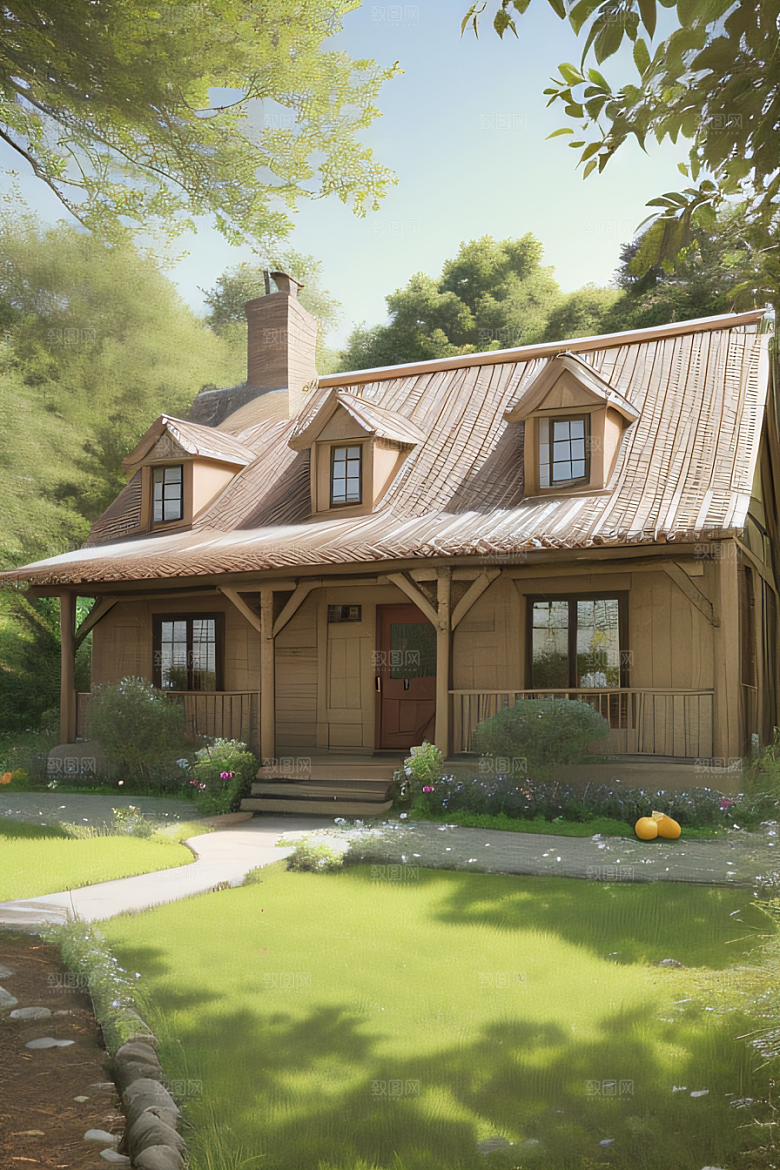 温暖的小屋乡村的温馨