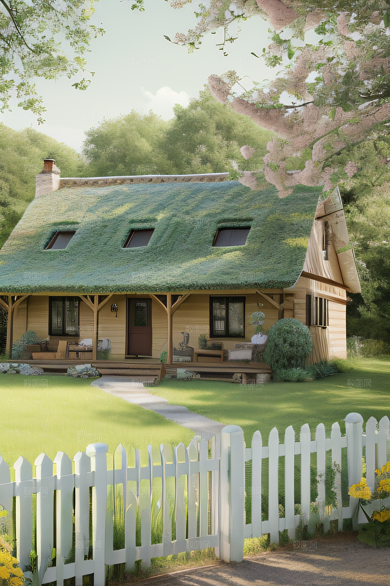 乡村小屋自然的温暖
