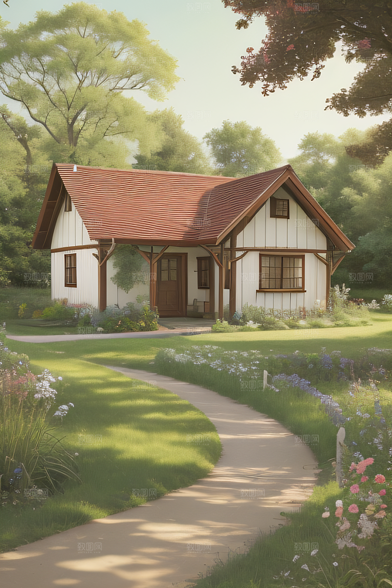 乡村小屋自然的温暖