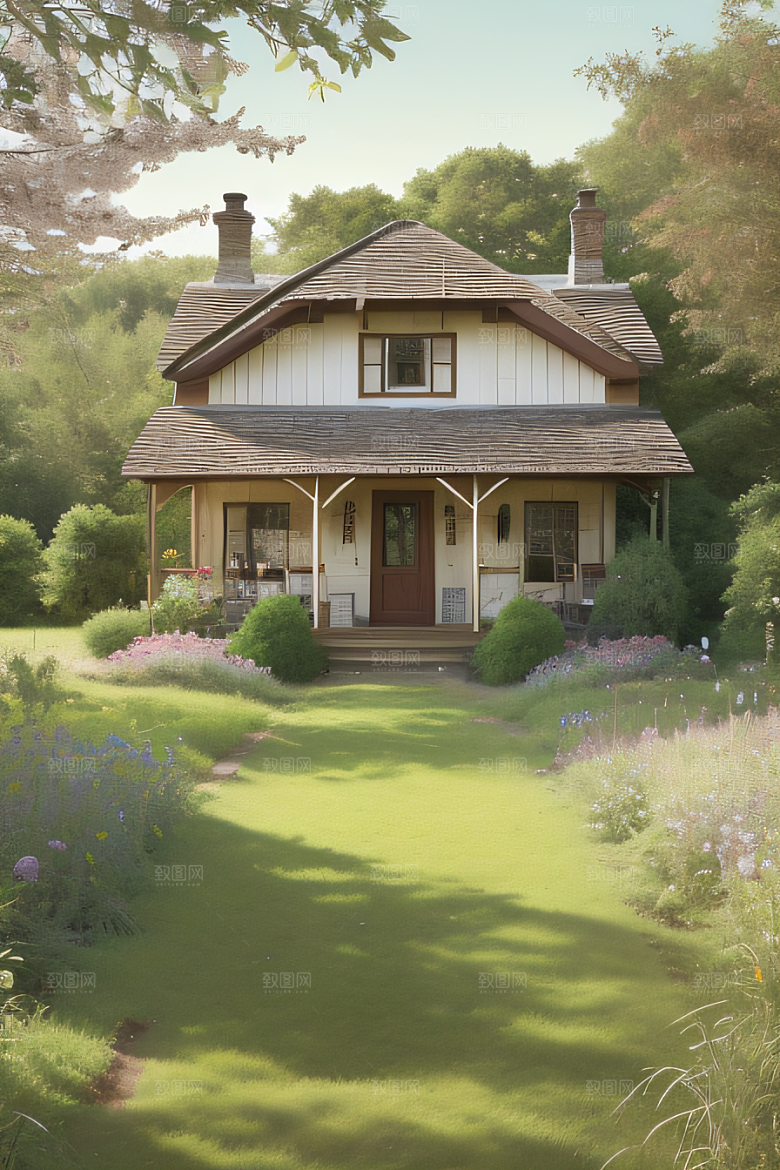 乡村小屋自然的温暖