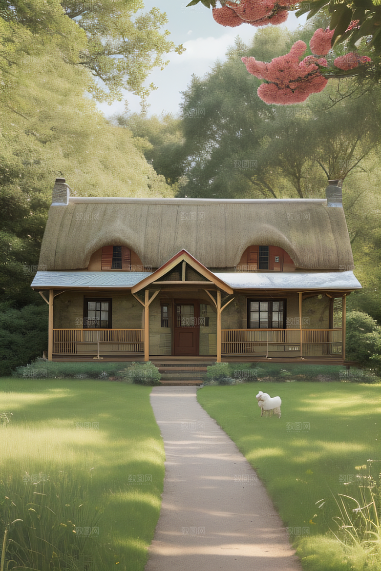 乡村小屋自然的温暖