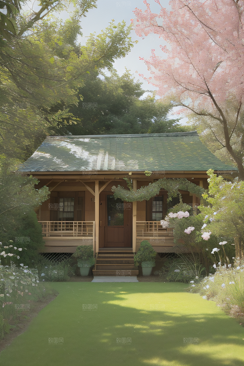 乡村小屋自然的温暖
