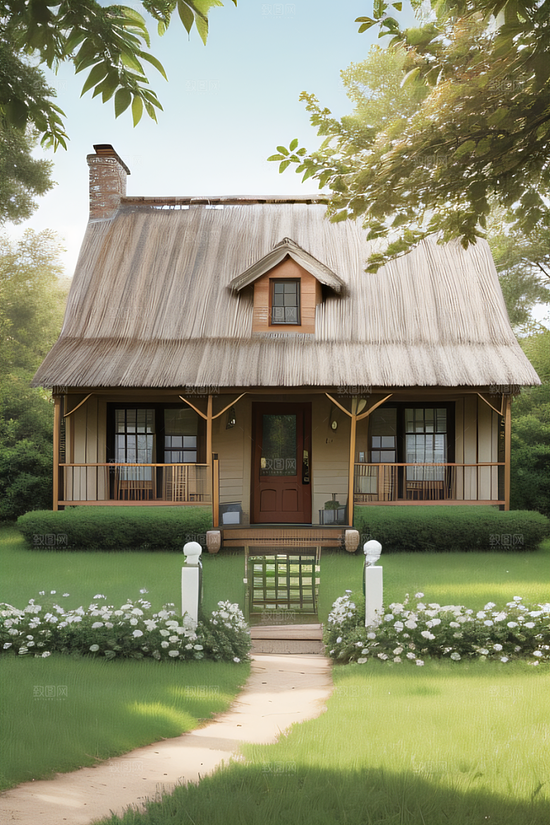 乡村小屋自然的温暖