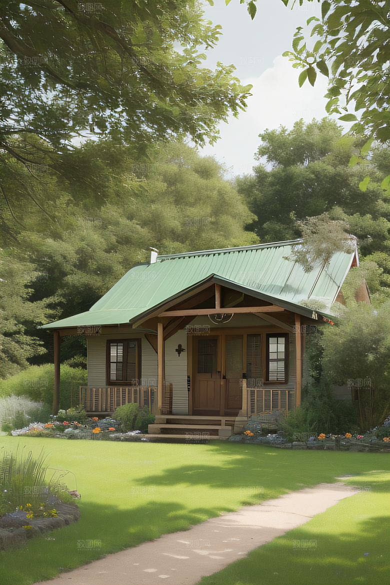 乡村小屋自然的温暖