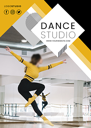 舞蹈工作室A4招生海报设计