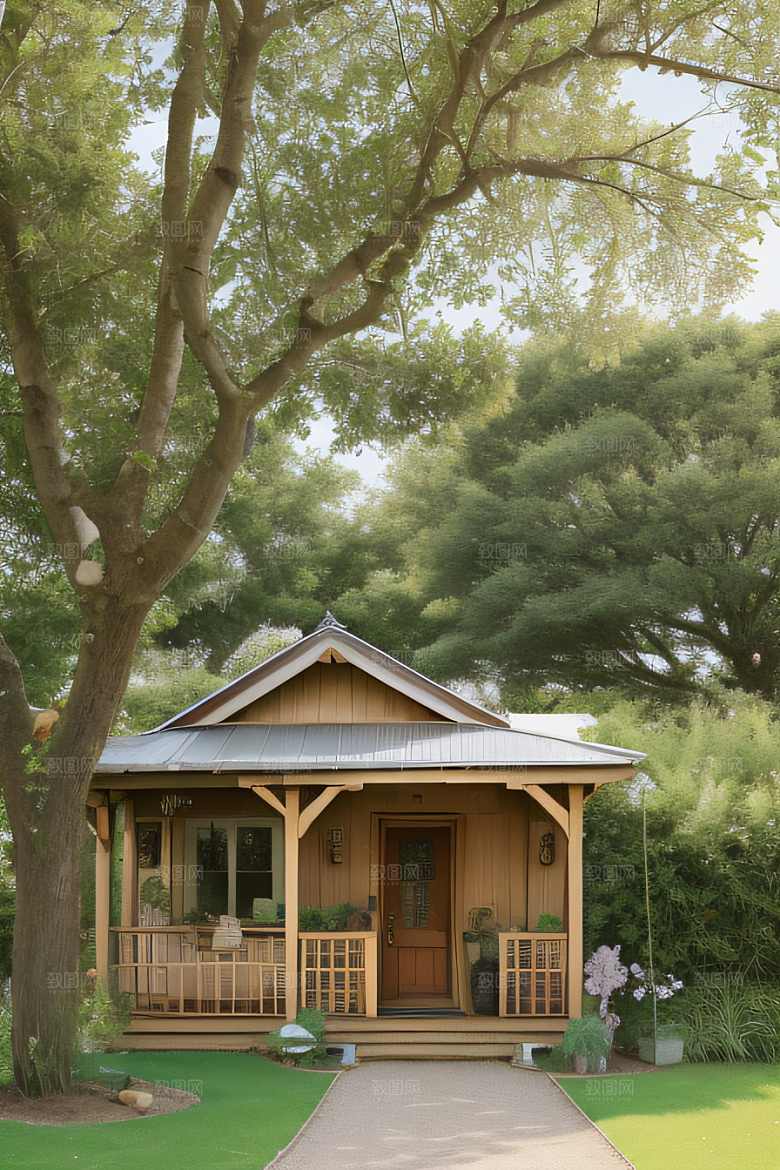 温暖的小屋乡村的温馨