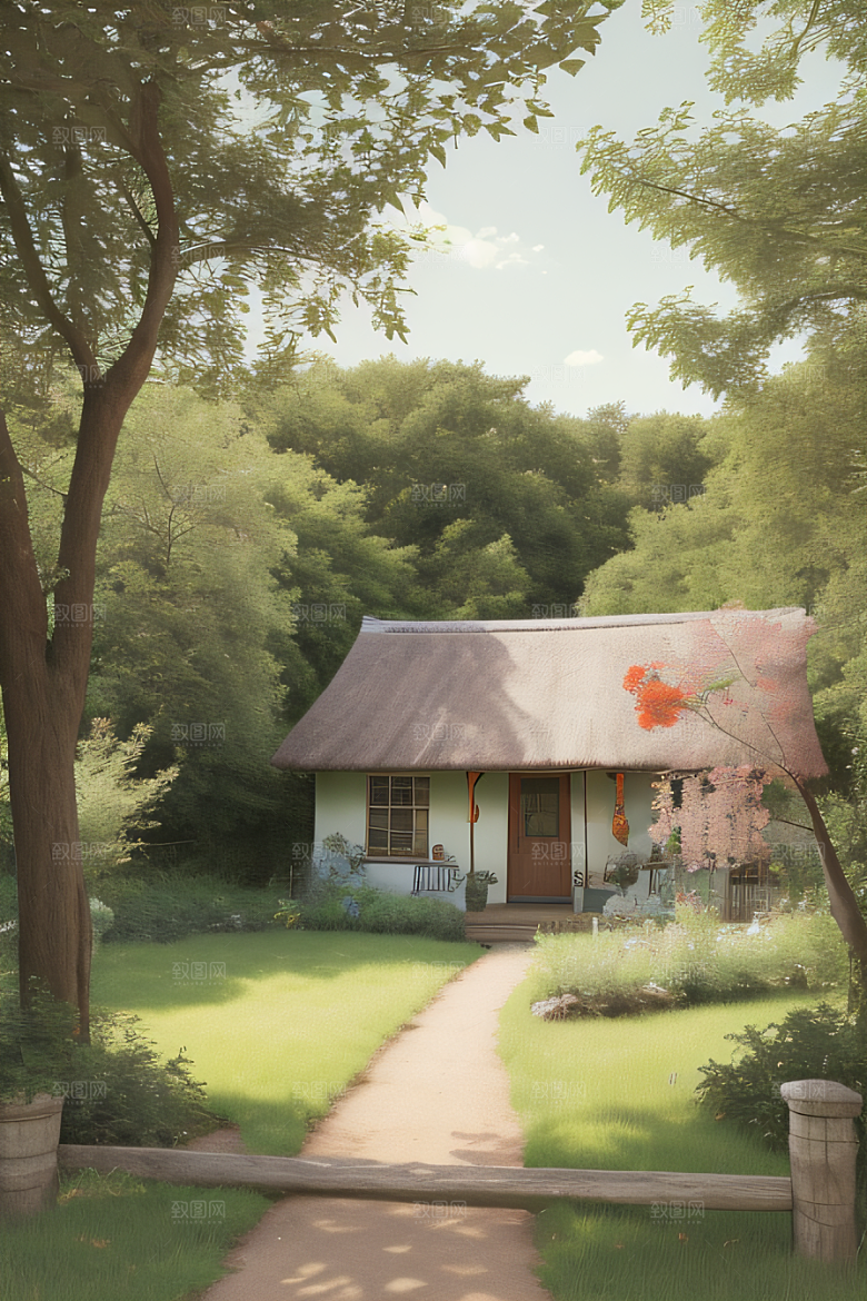 温暖的小屋乡村的温馨