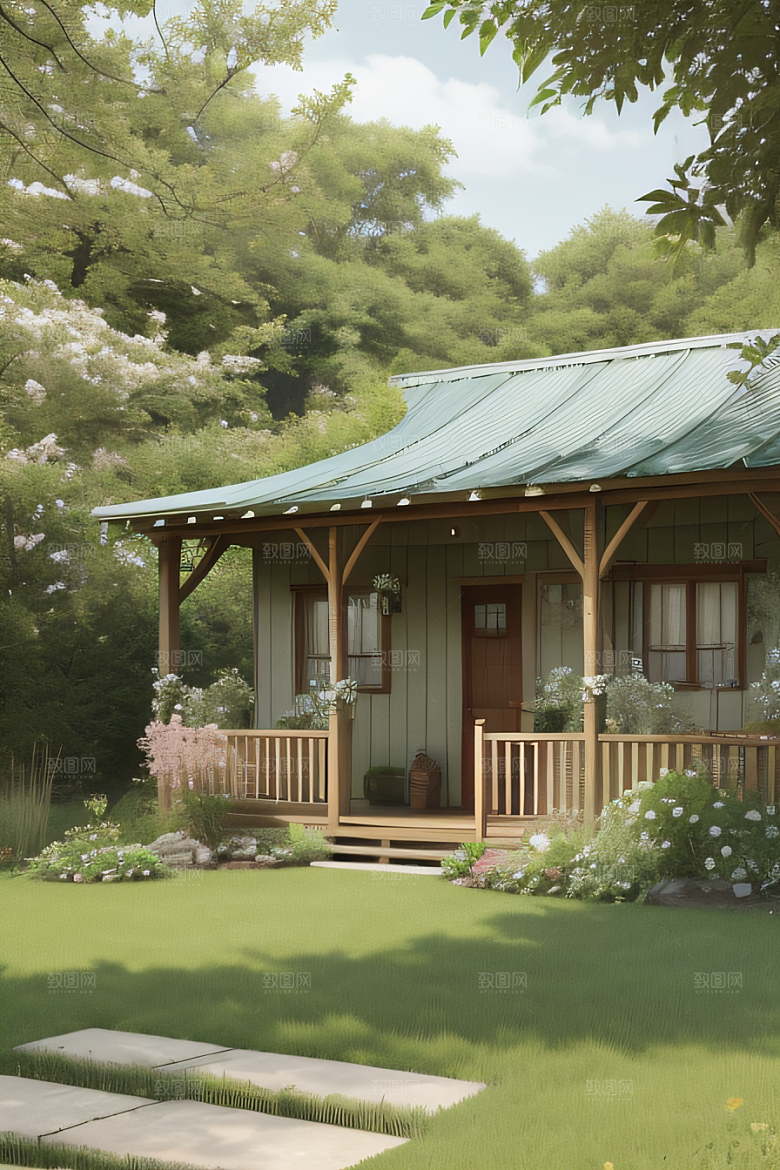 温暖的小屋乡村的温馨