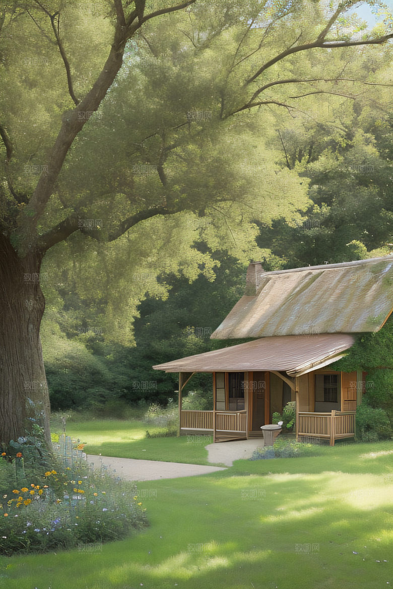 温暖的小屋乡村的温馨
