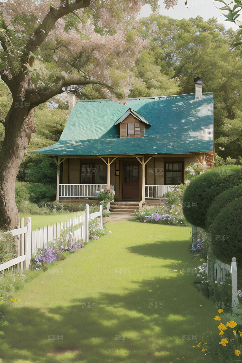 温暖的小屋乡村的温馨