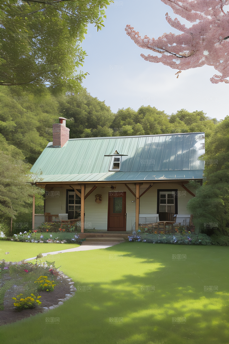 温暖的小屋乡村的温馨