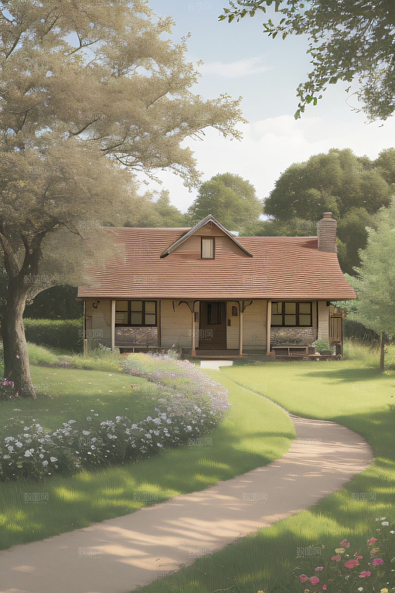 温暖的小屋乡村的温馨