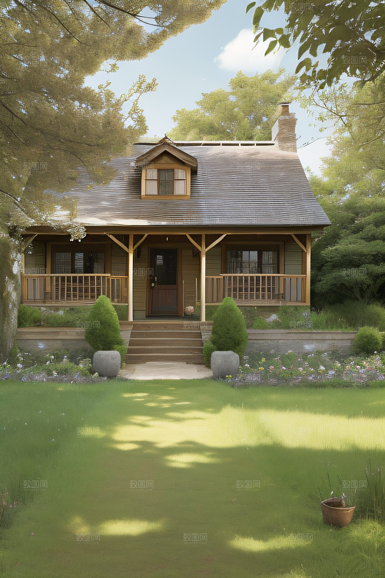 乡村小屋自然的温暖