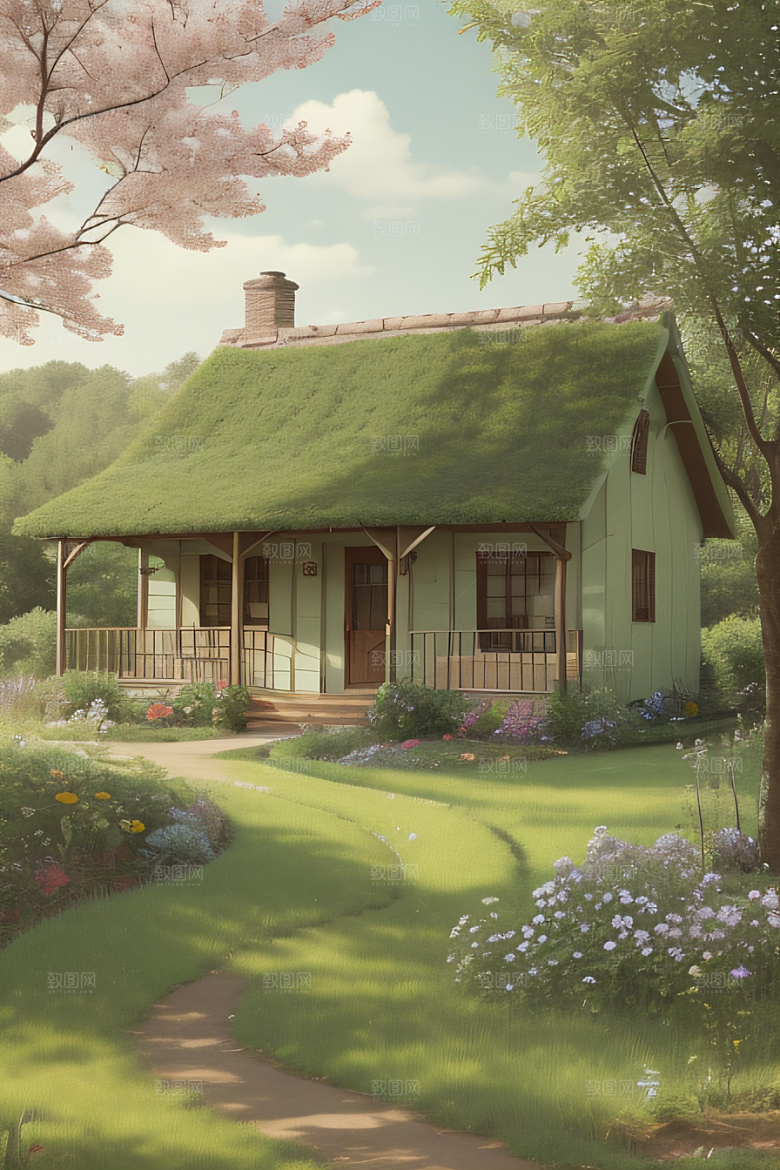 乡村小屋自然的温暖