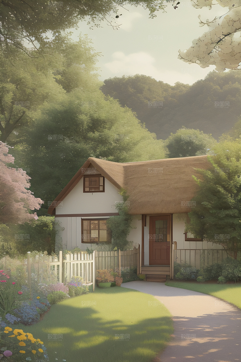 乡村小屋自然的温暖