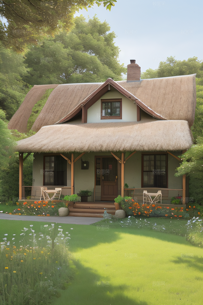 乡村小屋自然的温暖