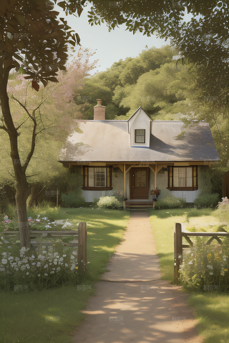 乡村小屋自然的温暖