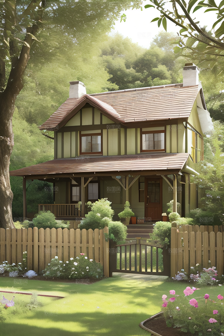 乡村小屋自然的温暖
