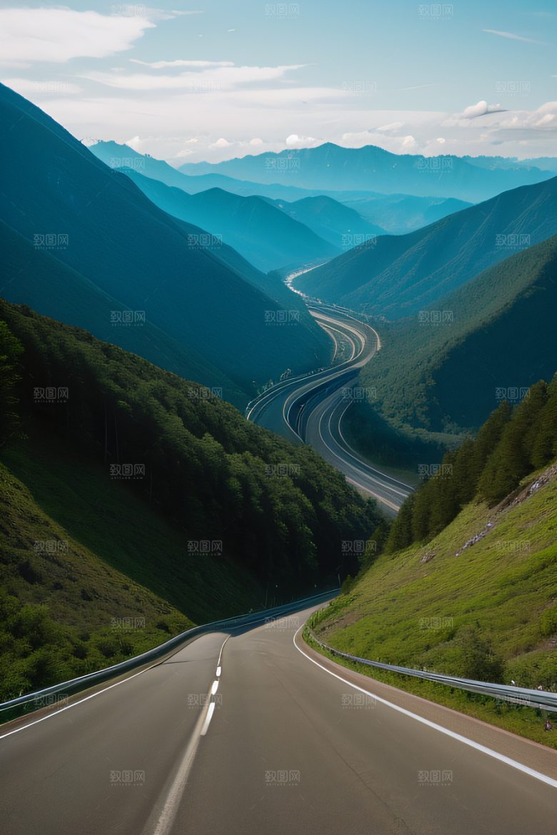 高速公路壮游山脉之美