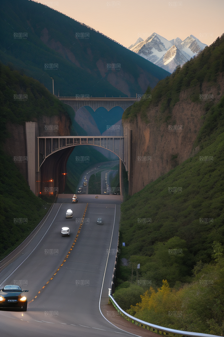 高速公路之旅山峦相伴