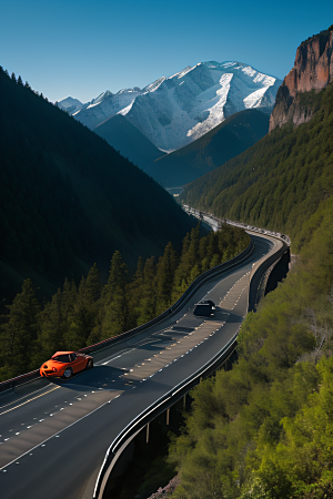 高速公路之旅山峦相伴