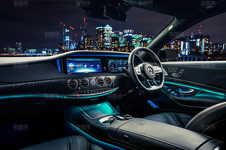 跑车敞篷豪车景色高清图片