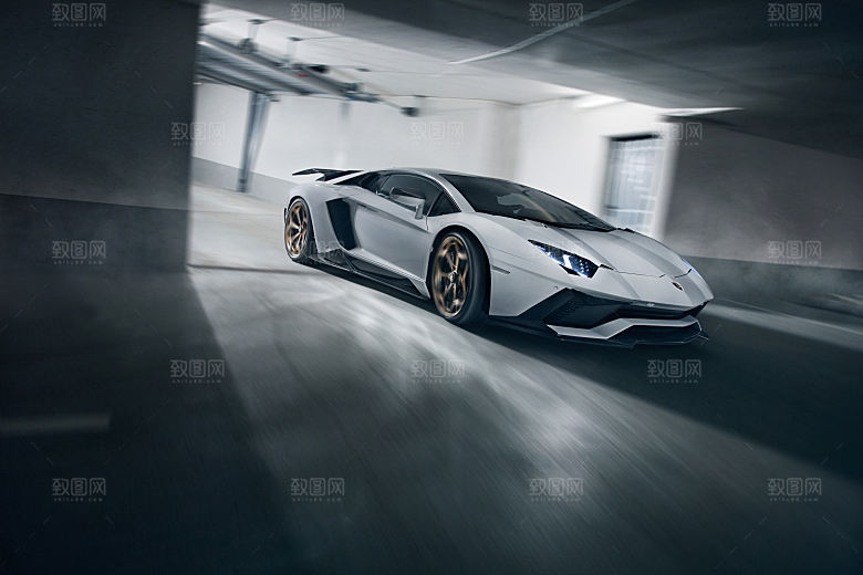 跑车敞篷豪车景色高清图片