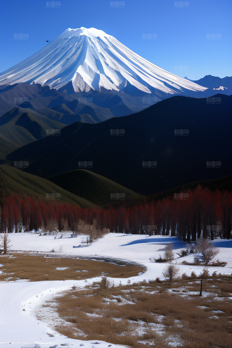 富士山与玉龙雪山两座迷人的山峰之旅