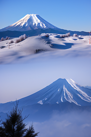 玉龙雪山云端仙境的壮丽景色
