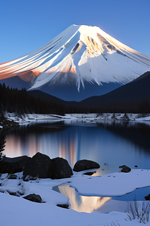 雪山两座神奇山峰的壮丽之旅