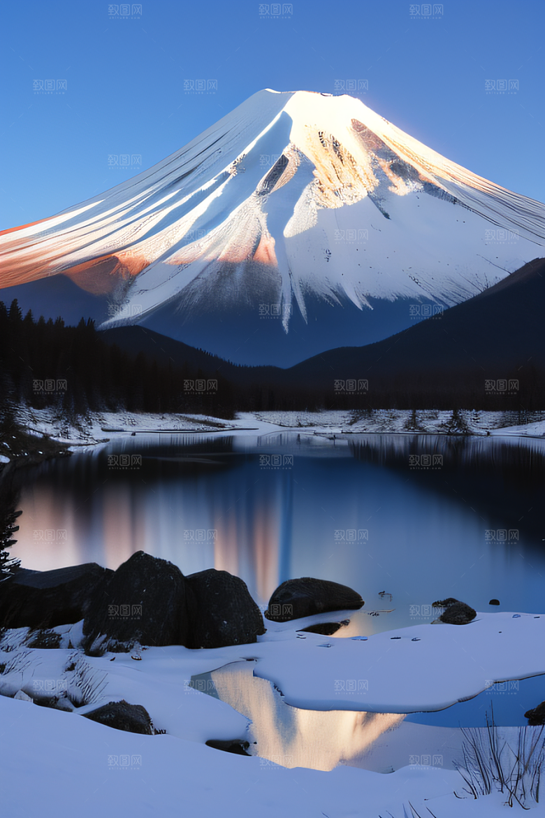 雪山两座神奇山峰的壮丽之旅
