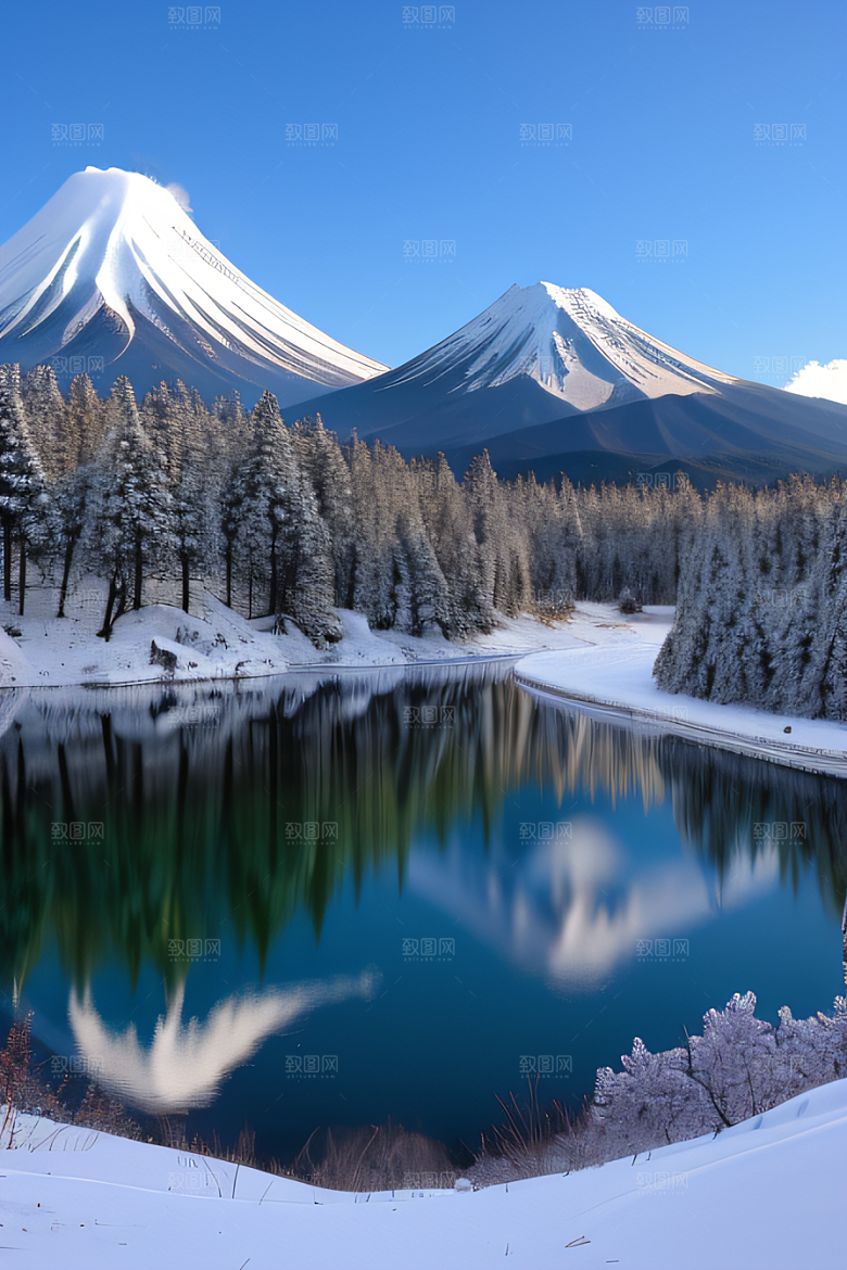雪山两座神奇山峰的壮丽之旅