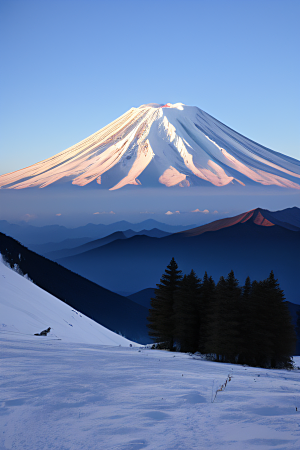 雪山两座神奇山峰的壮丽之旅