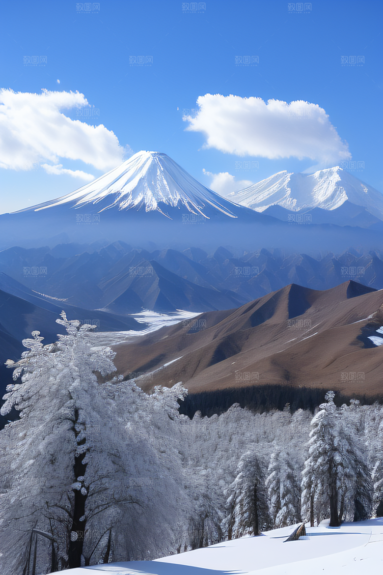 雪山两座神奇山峰的壮丽之旅