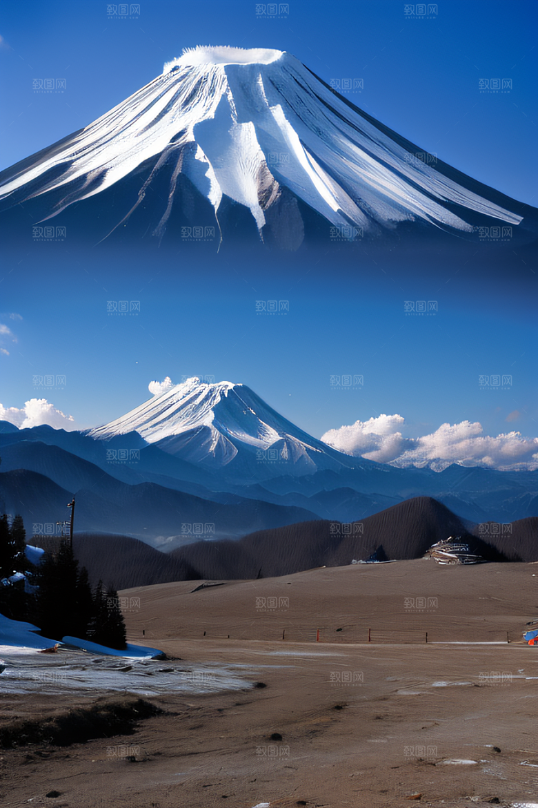 雪山两座神奇山峰的壮丽之旅